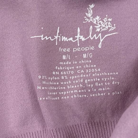 Free People Bodysuit Thong Lilac Purple Buttery Soft Stretch US M/L NWOT - Picture 5 of 6